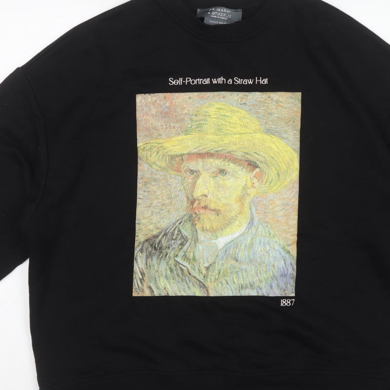 Primark Women’s Black S Van Gogh Art Graphic Pullover Sweatshirt