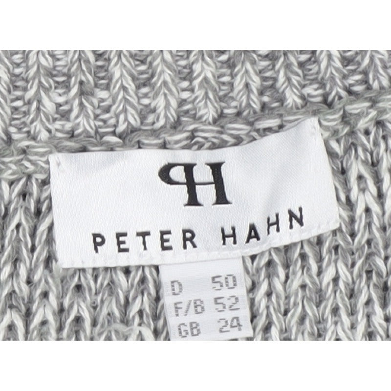 Peter Hahn Women’s Grey Cotton Chunky Knit Pullover Jumper UK 24