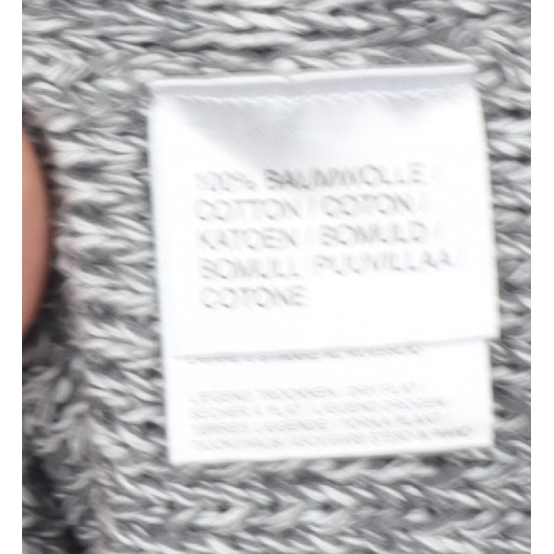 Peter Hahn Women’s Grey Cotton Chunky Knit Pullover Jumper UK 24
