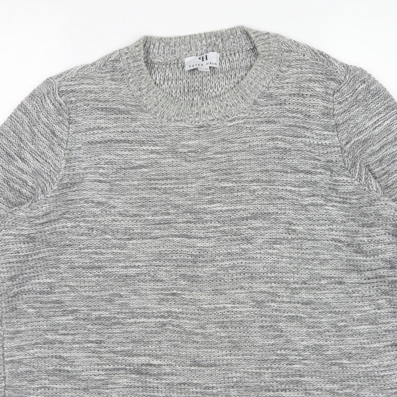 Peter Hahn Women’s Grey Cotton Chunky Knit Pullover Jumper UK 24