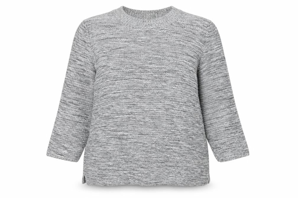 Peter Hahn Women’s Grey Cotton Chunky Knit Pullover Jumper UK 24