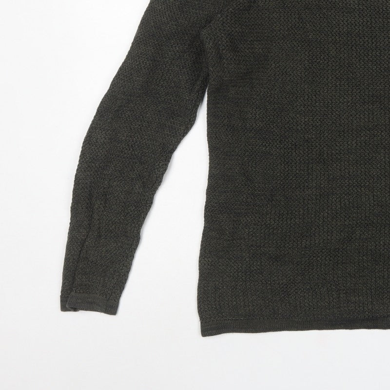 Next Men’s Green Medium Textured Knit Crew Neck Pullover Jumper