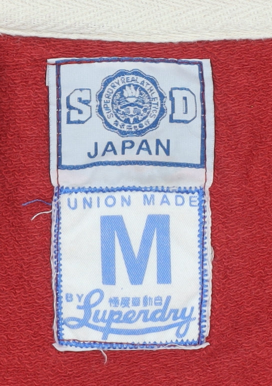 Superdry Men’s Red M Full Zip Graphic Logo Hoodie