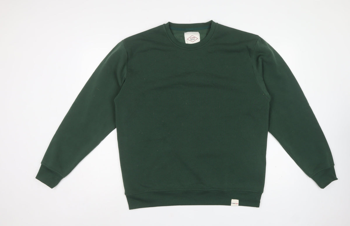 Lee Cooper Men’s Green L Pullover Crew Neck Fleece Sweatshirt
