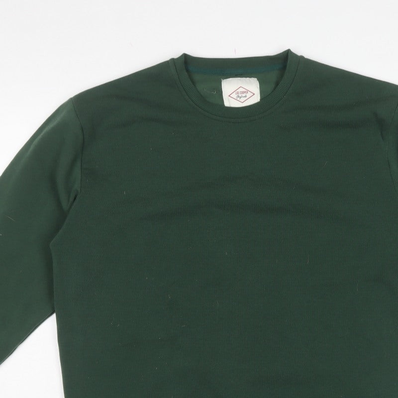 Lee Cooper Men’s Green L Pullover Crew Neck Fleece Sweatshirt