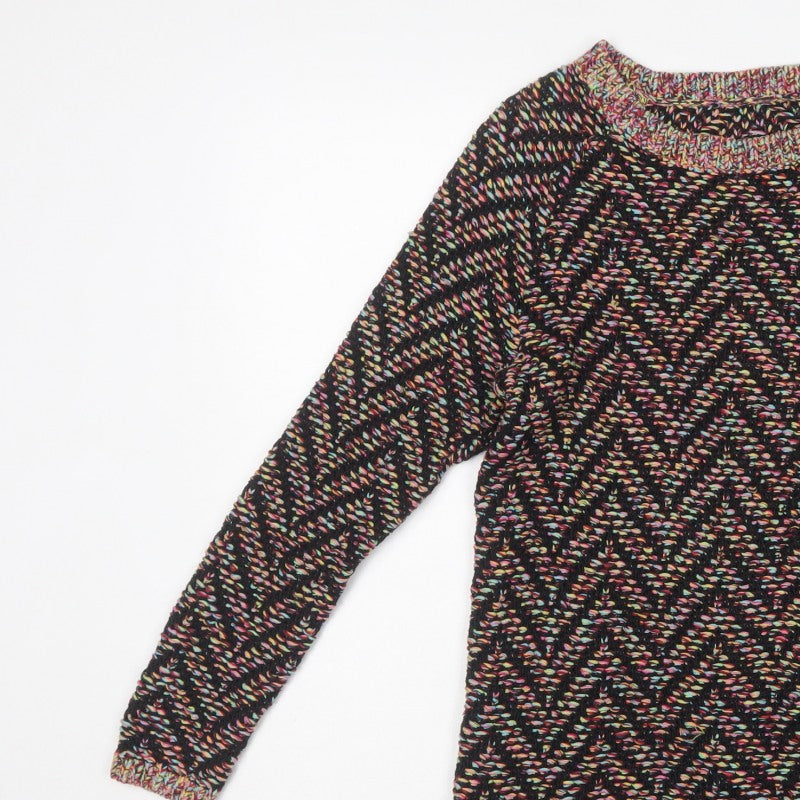 Love Label Women’s Multicoloured Cable-Knit Jumper UK 12 Pullover
