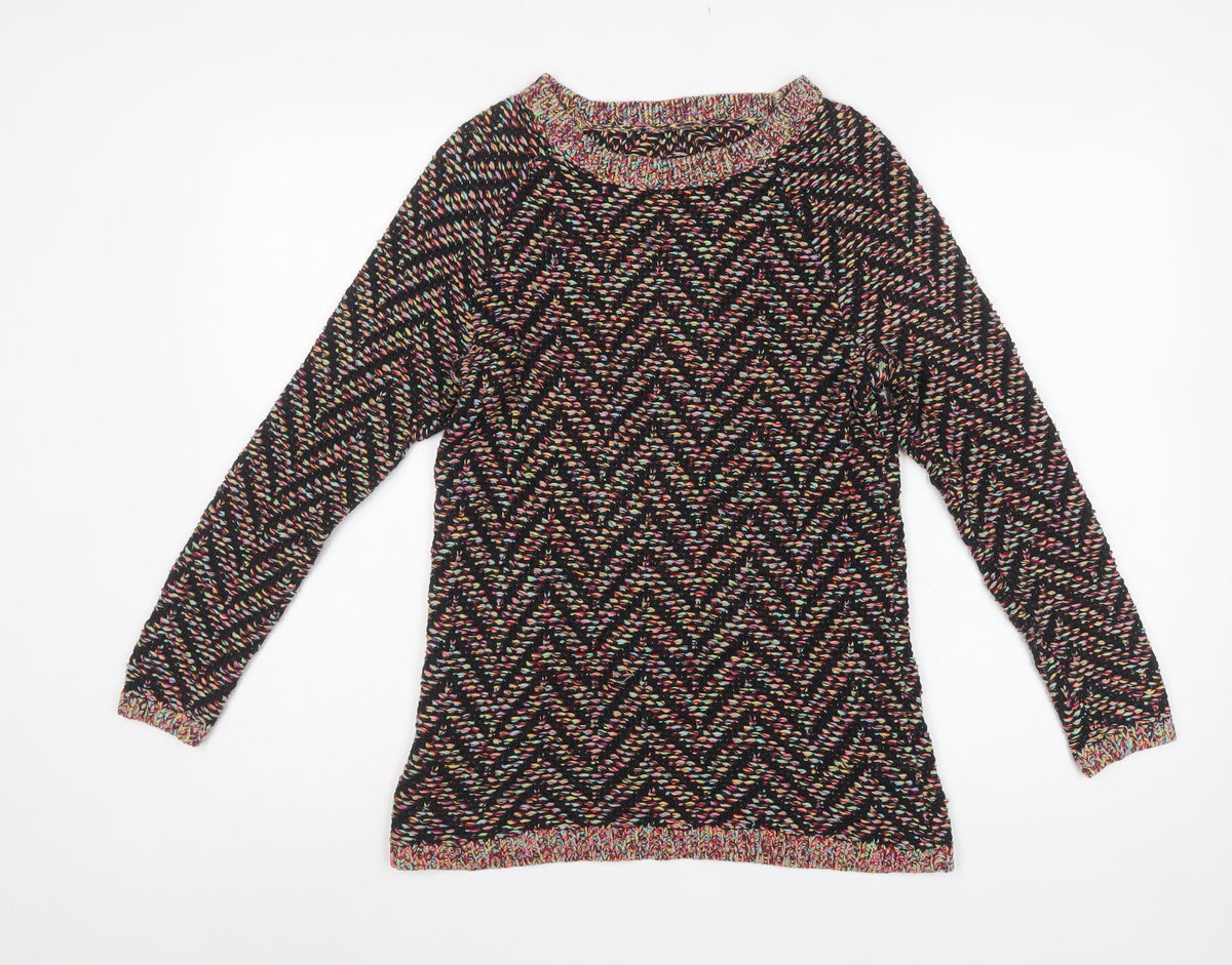 Love Label Women’s Multicoloured Cable-Knit Jumper UK 12 Pullover