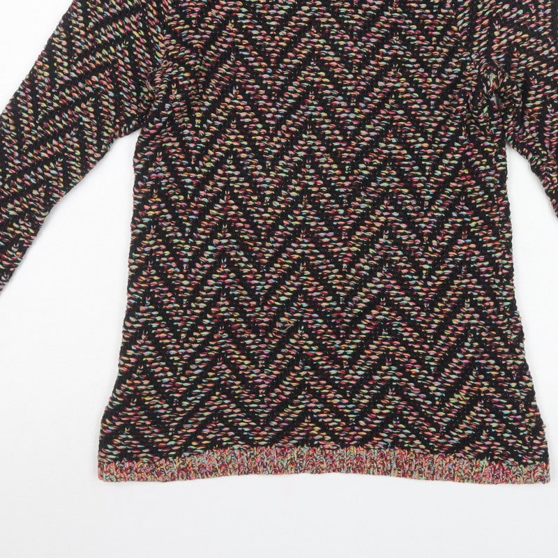 Love Label Women’s Multicoloured Cable-Knit Jumper UK 12 Pullover