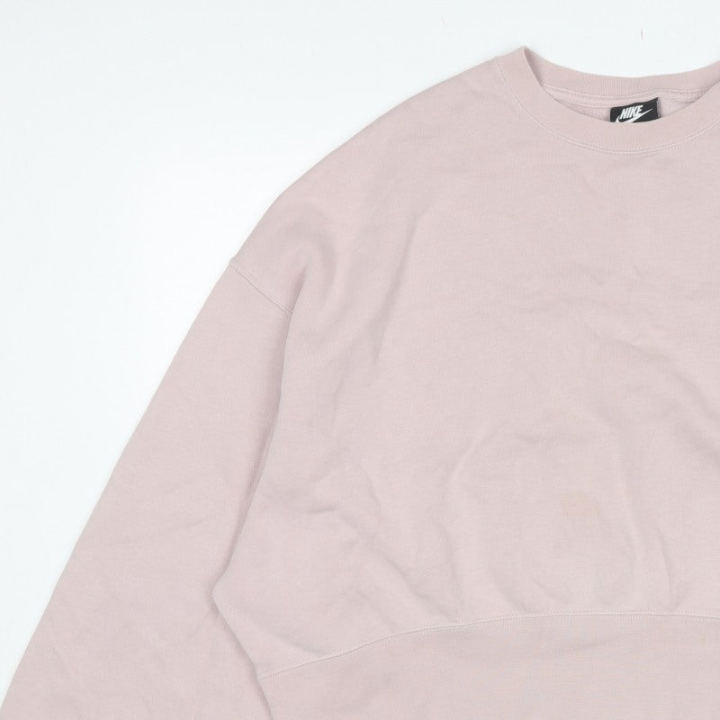 Nike Women’s Pink M Pullover Crew Neck Logo Sweatshirt