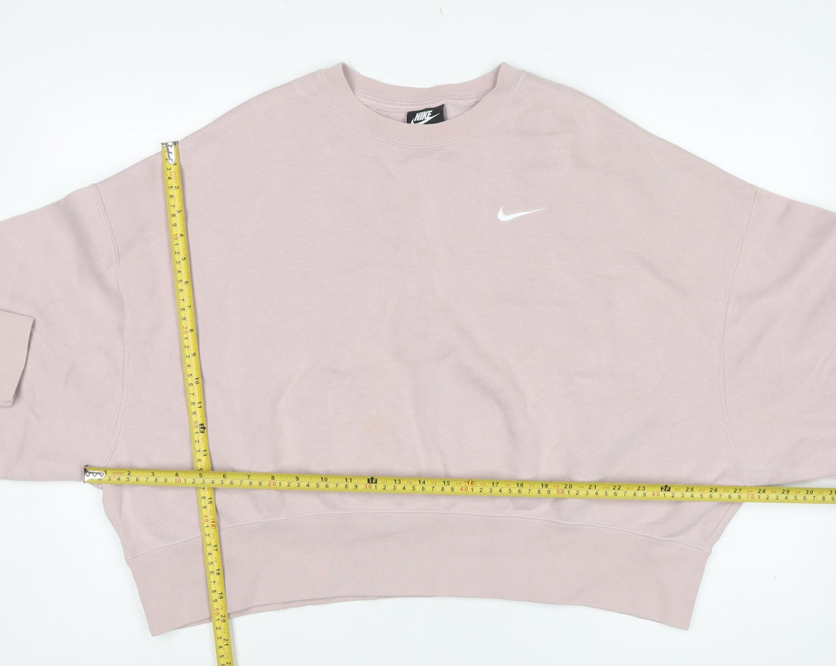 Nike Women’s Pink M Pullover Crew Neck Logo Sweatshirt