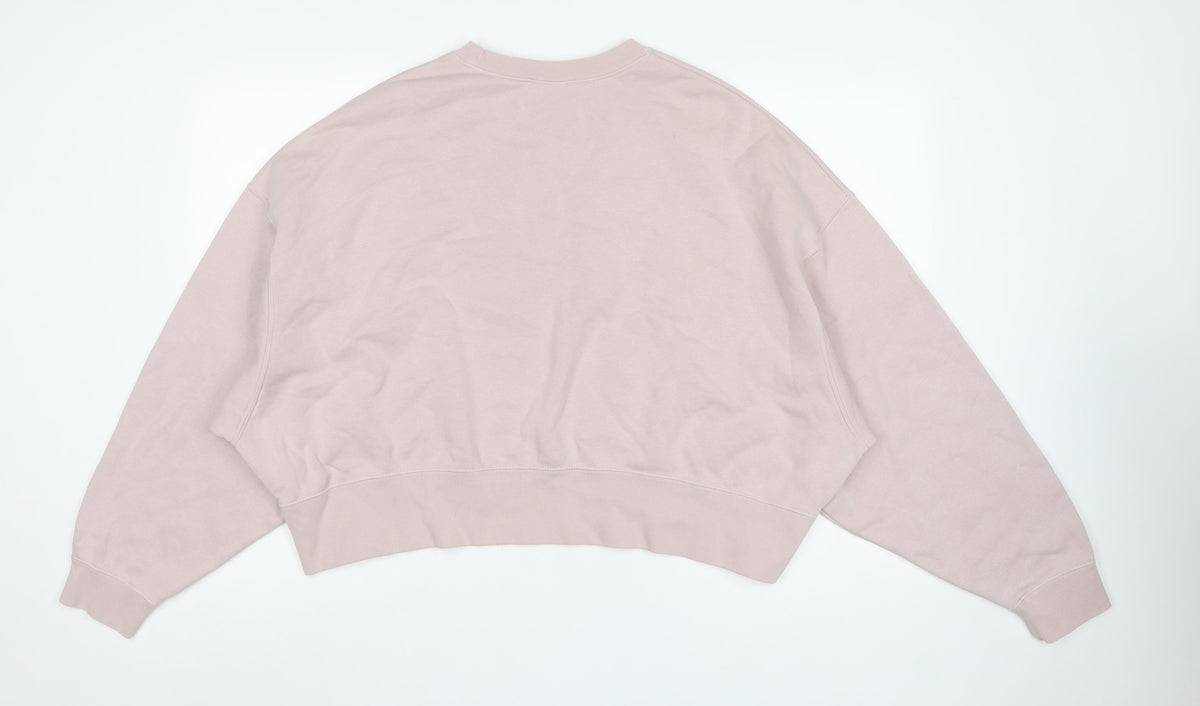Nike Women’s Pink M Pullover Crew Neck Logo Sweatshirt