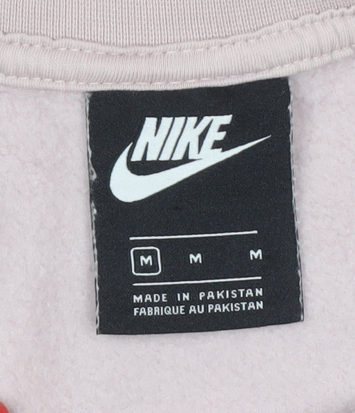 Nike Women’s Pink M Pullover Crew Neck Logo Sweatshirt