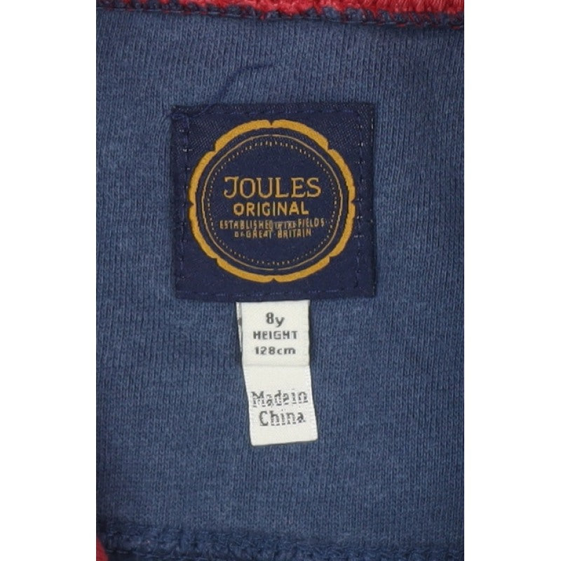 Joules Boys Blue 8 Years Pullover Rugby Hoodie Logo Pocket