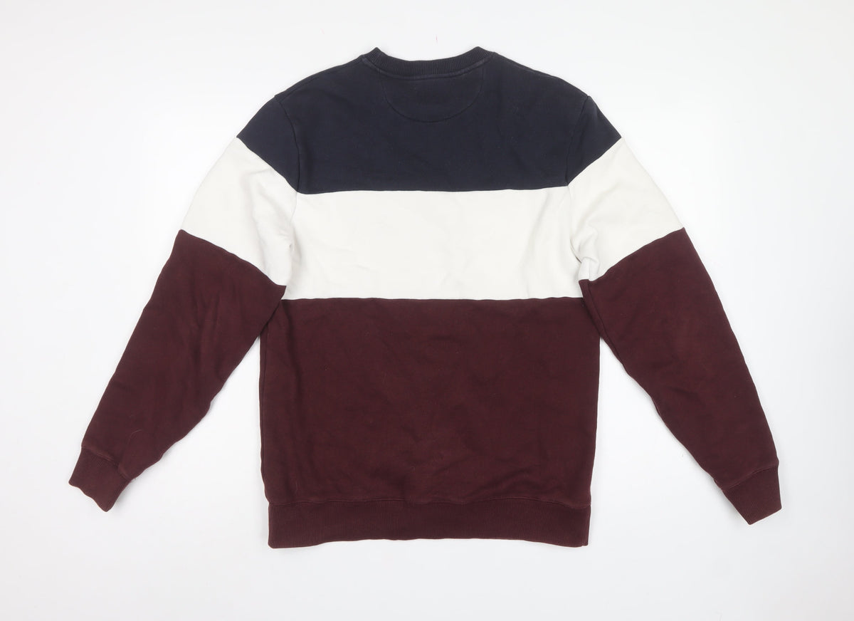 Jack Wills Men's Multicoloured S Pullover Logo Crew Neck Sweatshirt