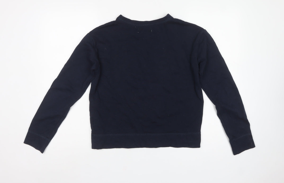 Hollister Women’s Blue S Logo Graphic Crew Neck Pullover Sweatshirt