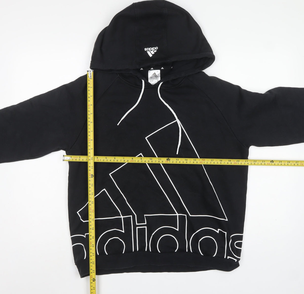 Adidas Men’s Black XL Pullover Hoodie Graphic Logo Fleece Sports