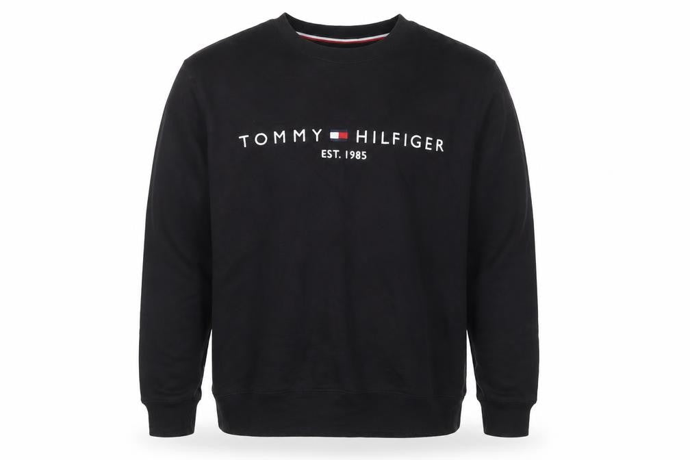 Tommy Hilfiger Men’s Black XL Embroidered Logo Crew Neck Sweatshirt