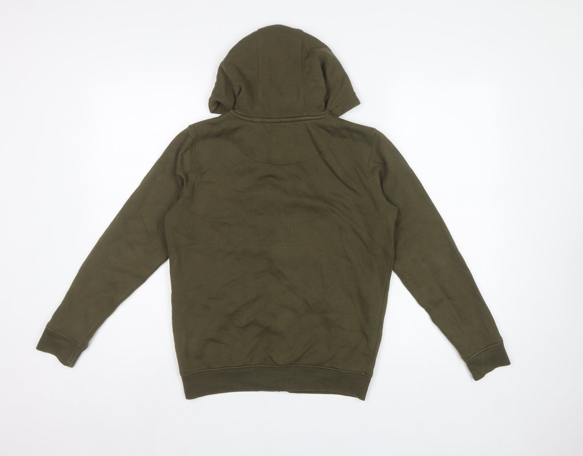 Lyle & Scott Boys Dark Olive 10-11 Years Full Zip Logo Hoodie
