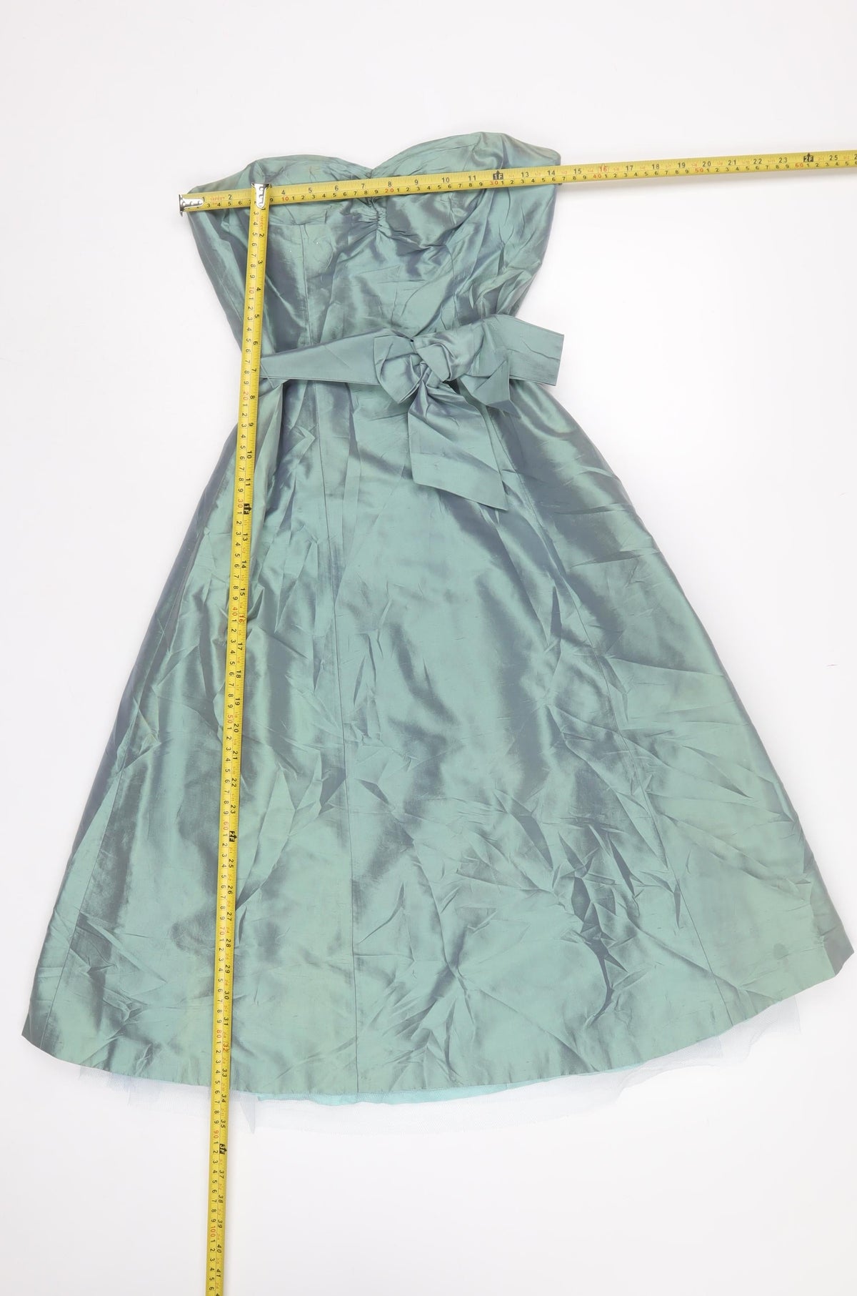 Coast Women Green UK 8 Silk Strapless A-Line Occasion Dress