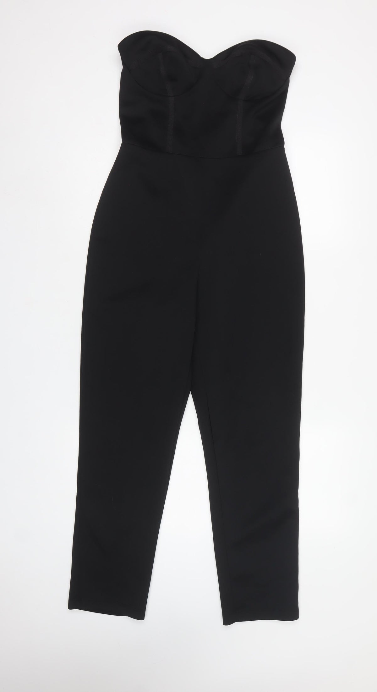 ASOS Women’s Black UK 10 Strapless Sweetheart Straight Leg Jumpsuit