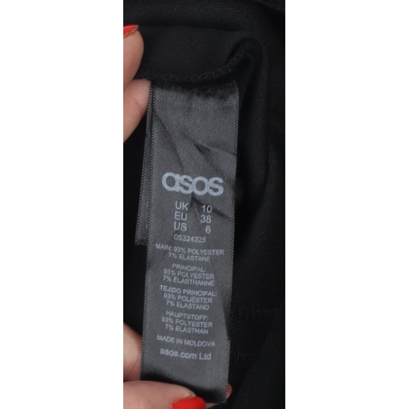 ASOS Women’s Black UK 10 Strapless Sweetheart Straight Leg Jumpsuit