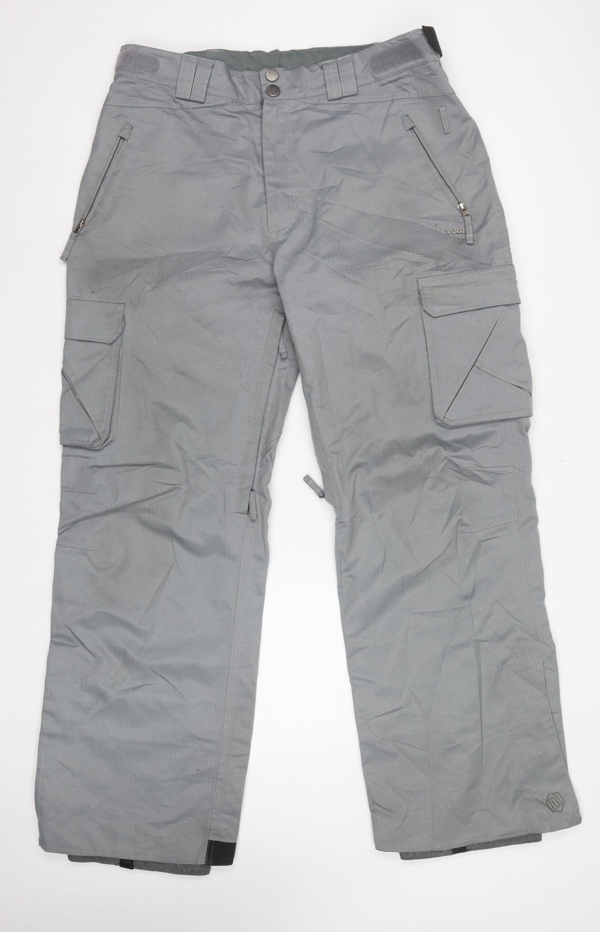 Animal Mens Grey XL Technical Snow Pants Cargo Ski Insulated Waterproof