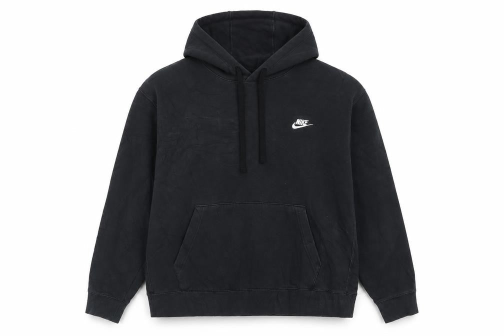 Nike Unisex Adults Black 2XL Pullover Hoodie Logo Fleece Pockets