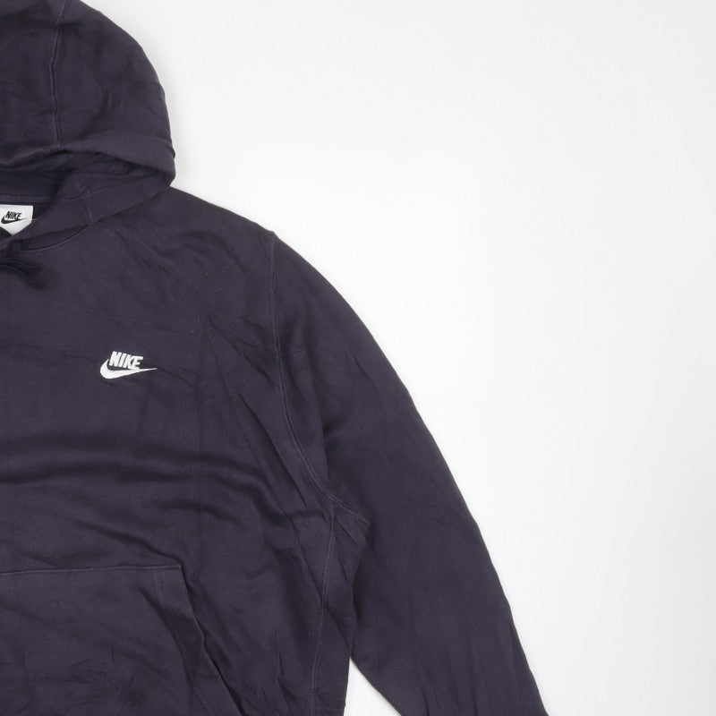 Nike Men’s Blue XL Pullover Hoodie Logo Fleece Kangaroo Pocket