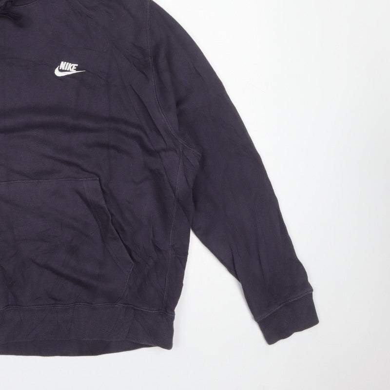 Nike Men’s Blue XL Pullover Hoodie Logo Fleece Kangaroo Pocket