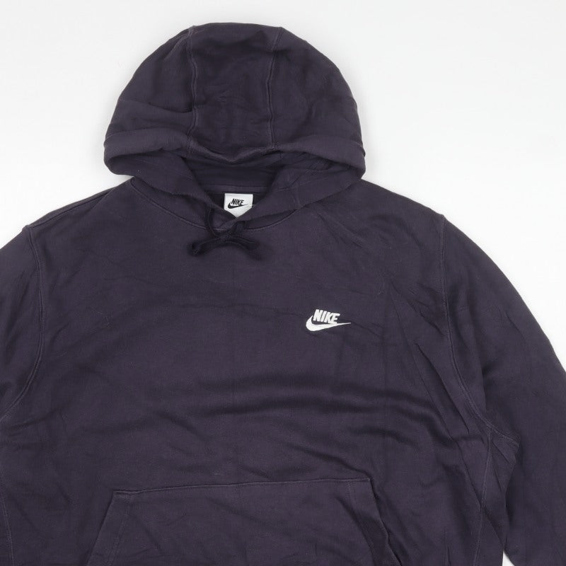 Nike Men’s Blue XL Pullover Hoodie Logo Fleece Kangaroo Pocket