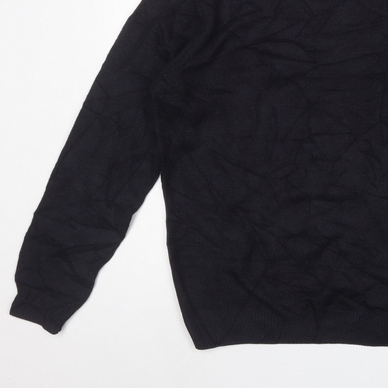 Trespass Men's Black L Crew Neck Acrylic Knit Pullover Jumper