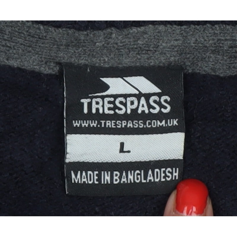 Trespass Men's Black L Crew Neck Acrylic Knit Pullover Jumper