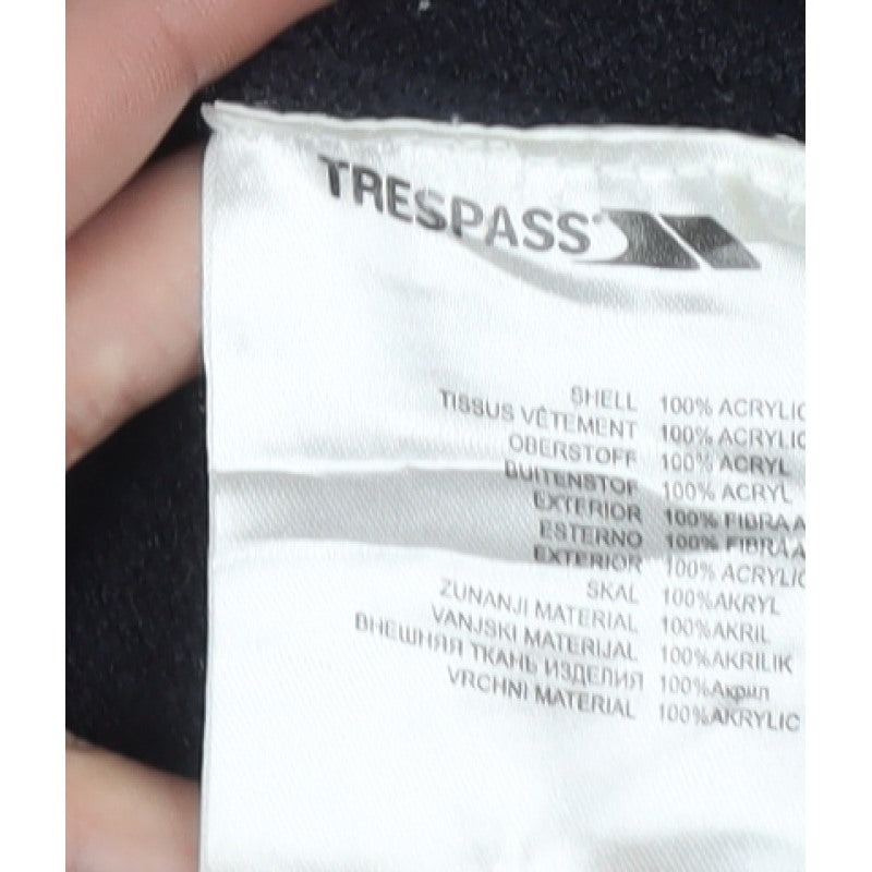 Trespass Men's Black L Crew Neck Acrylic Knit Pullover Jumper