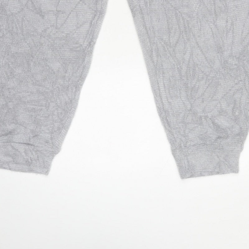 M&S Women Grey XL Regular Knit Jogger Sweatpants Elastic Waist