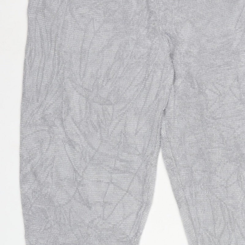 M&S Women Grey XL Regular Knit Jogger Sweatpants Elastic Waist