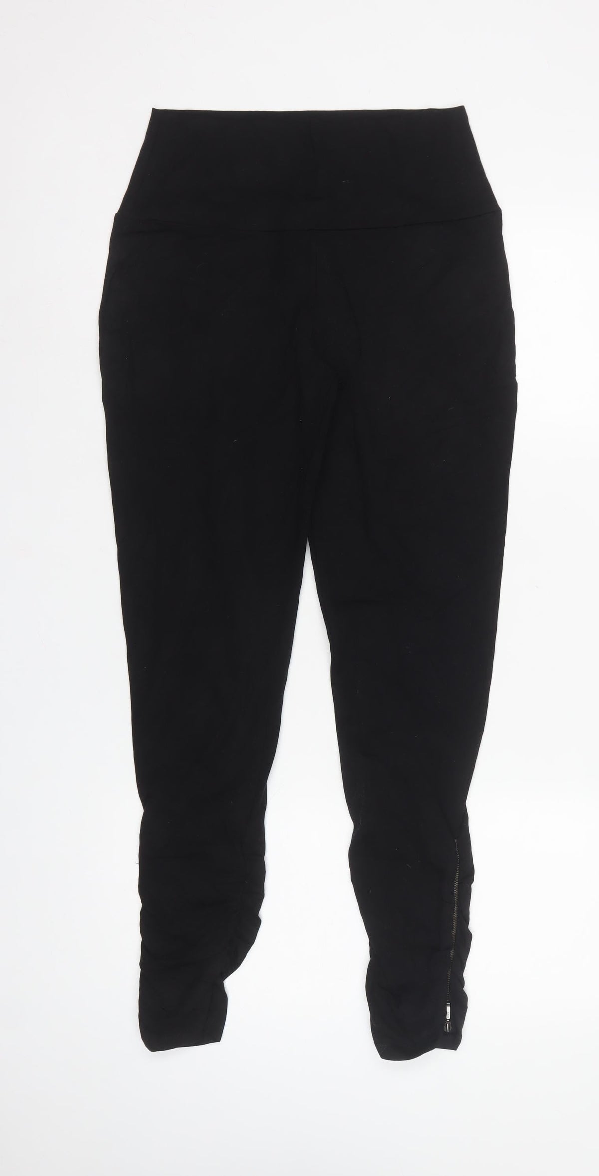 Mint Velvet Women’s Black L High Rise Zip Ankle Leggings