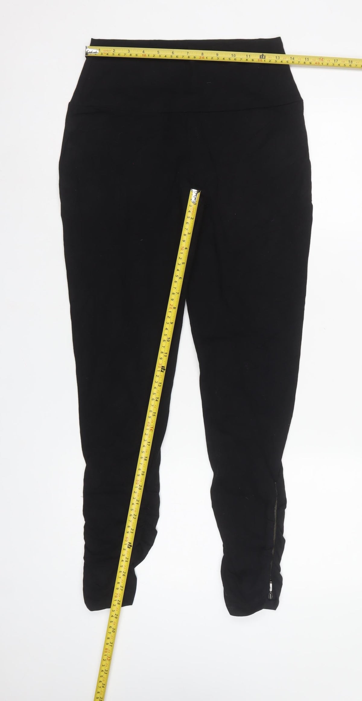 Mint Velvet Women’s Black L High Rise Zip Ankle Leggings