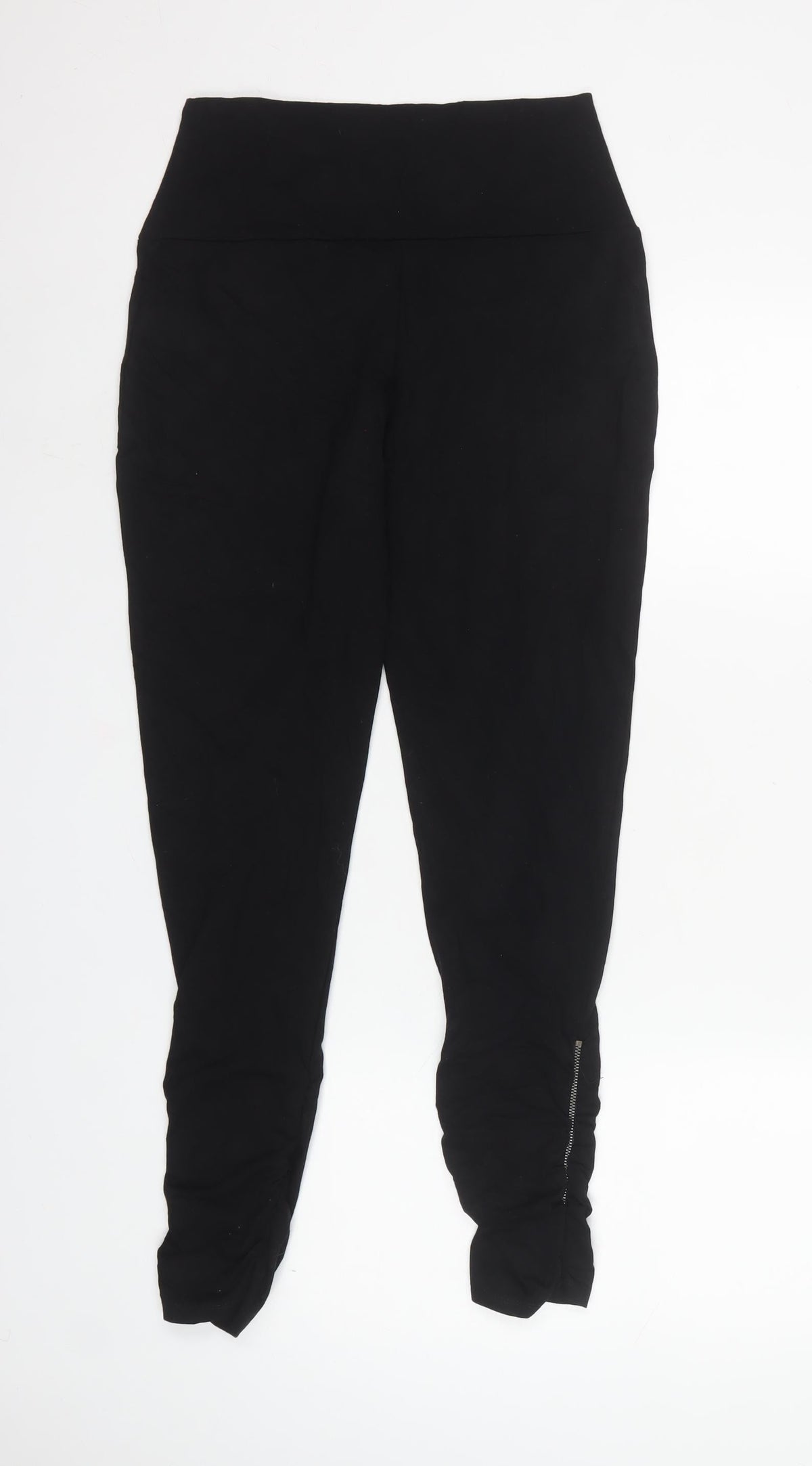 Mint Velvet Women’s Black L High Rise Zip Ankle Leggings
