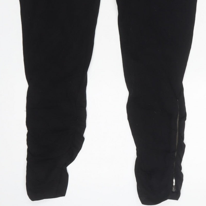 Mint Velvet Women’s Black L High Rise Zip Ankle Leggings