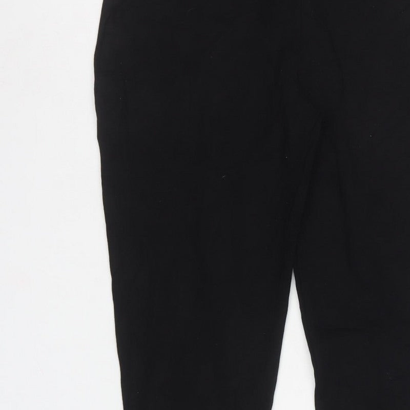 Mint Velvet Women’s Black L High Rise Zip Ankle Leggings