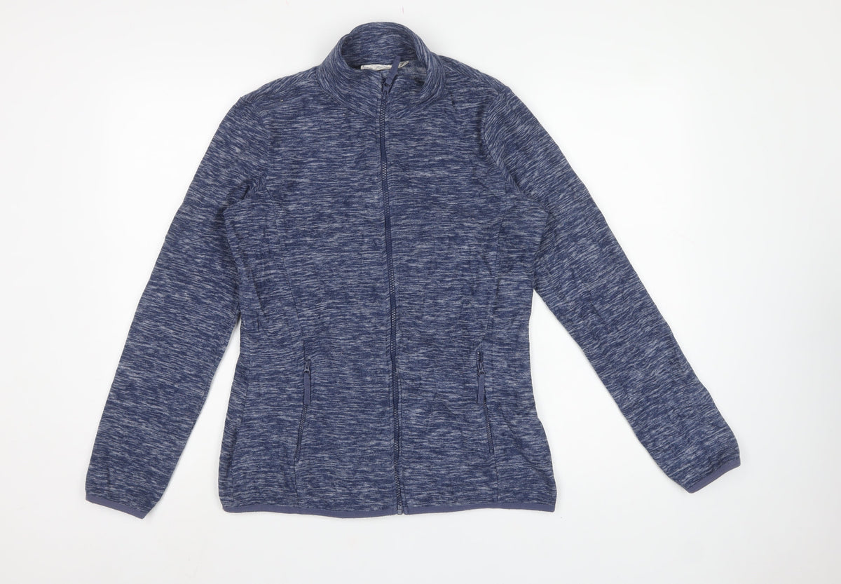 Mountain Warehouse Women Blue UK 10 Full Zip Fleece Sweatshirt