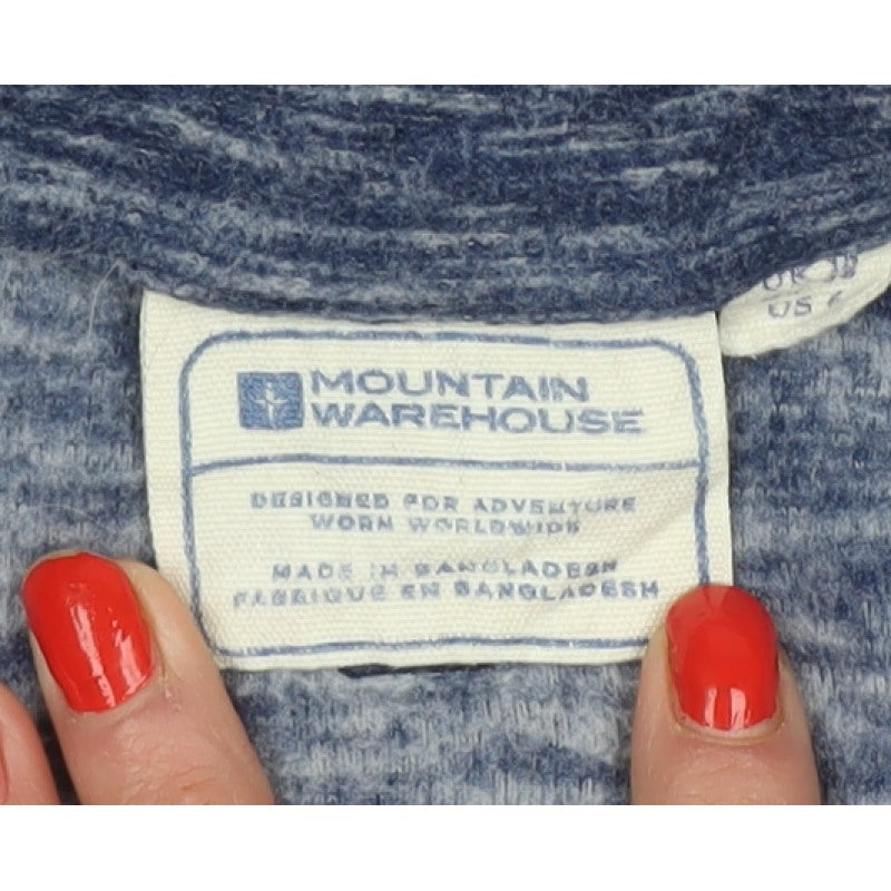 Mountain Warehouse Women Blue UK 10 Full Zip Fleece Sweatshirt