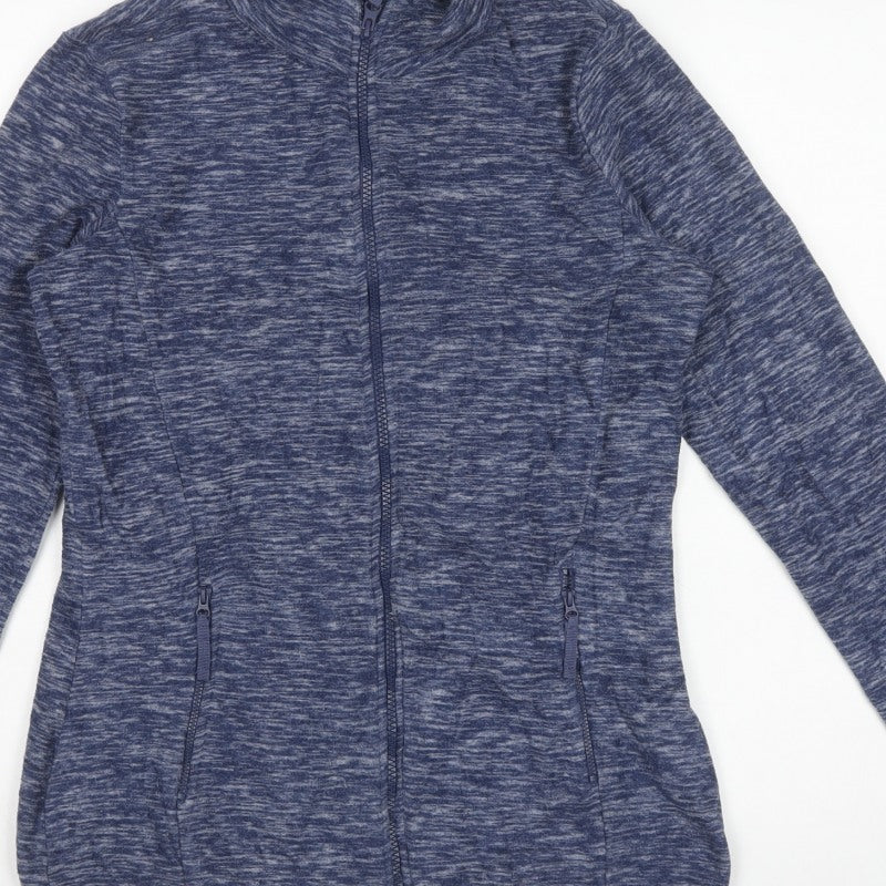 Mountain Warehouse Women Blue UK 10 Full Zip Fleece Sweatshirt