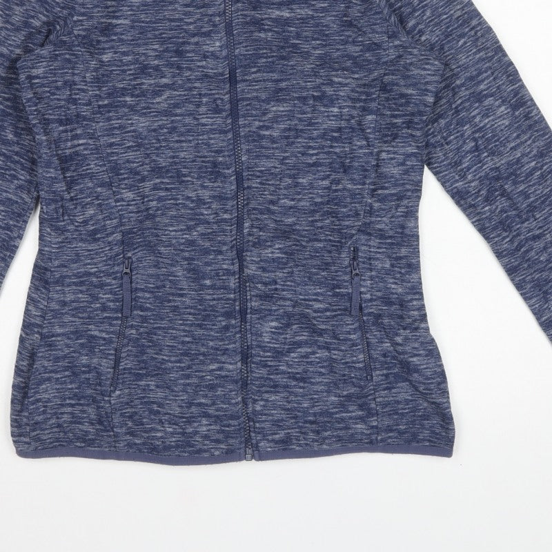 Mountain Warehouse Women Blue UK 10 Full Zip Fleece Sweatshirt