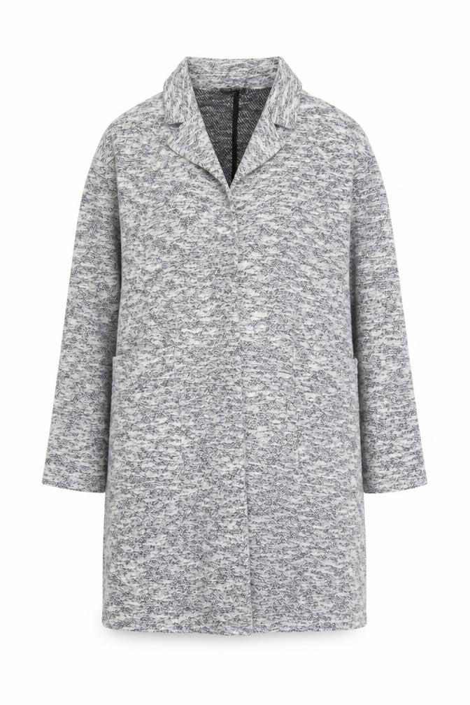 Topshop Women’s Grey Knit Coatigan UK 12 Long Open Collared Jacket