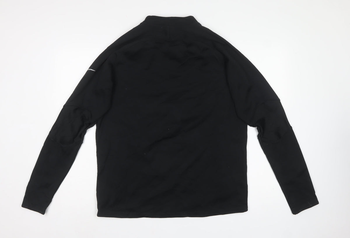 Nike Men’s Black L Therma-FIT 1/2 Zip Quilted Thermal Sweatshirt