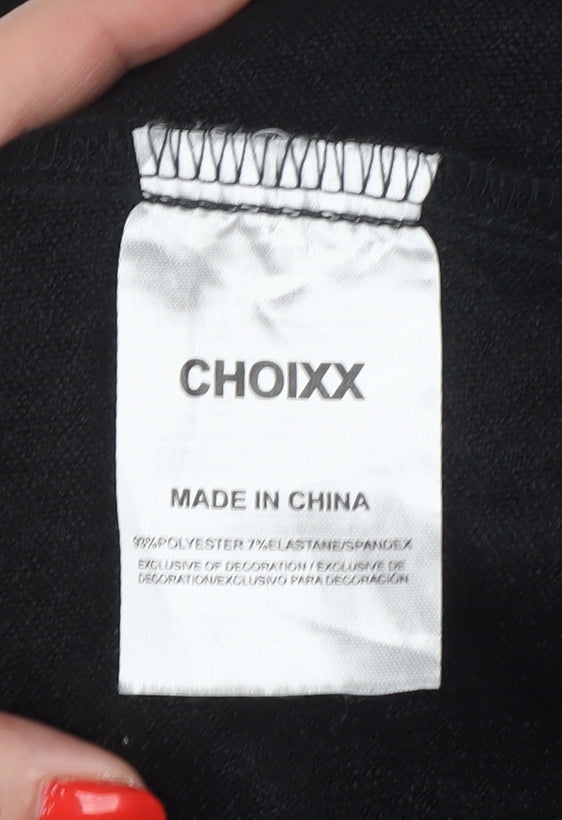 Choixx Men's Black XS Military Jacket Full Zip Utility Pockets
