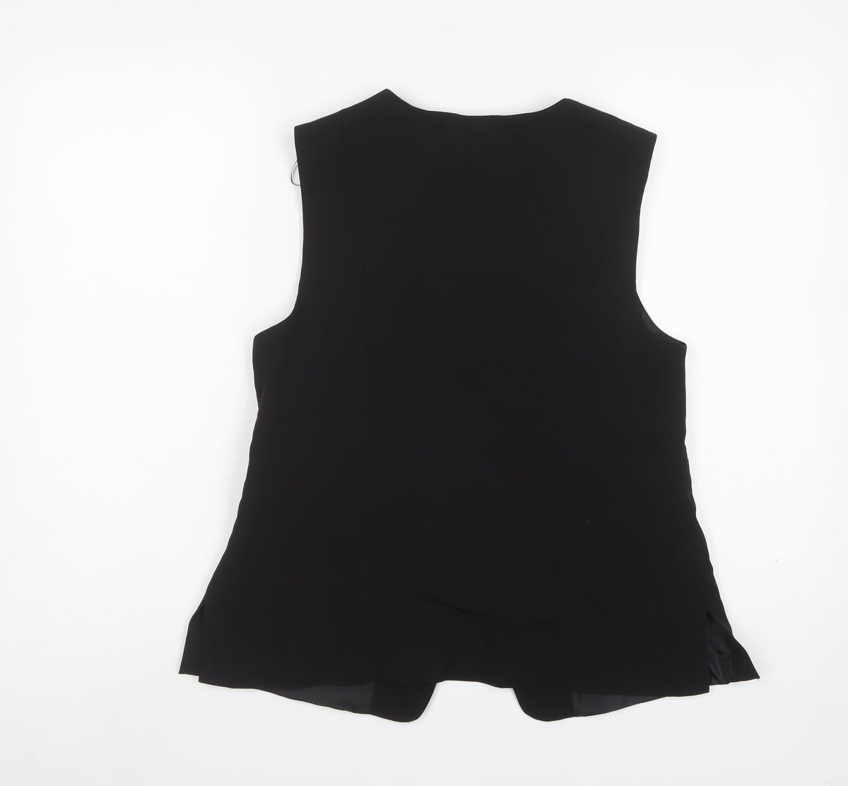 New Look Women Black UK 12 Tailored Lined Three Button Suit Waistcoat