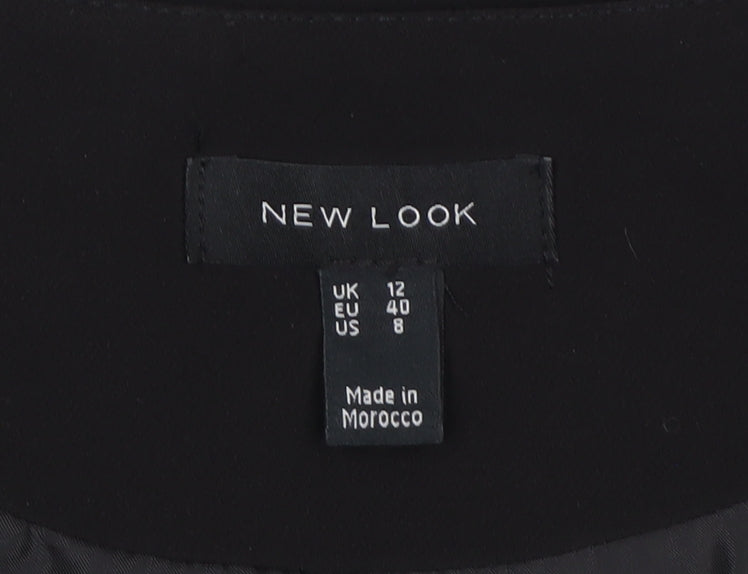 New Look Women Black UK 12 Tailored Lined Three Button Suit Waistcoat