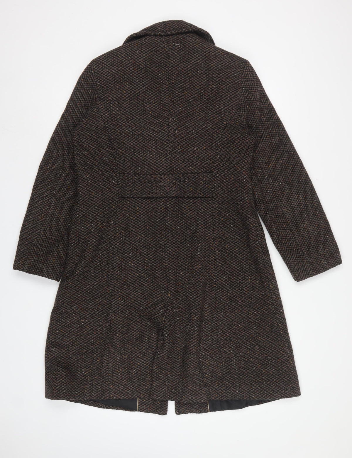 Fleet Street Ltd Women's Brown Wool Blend Long Overcoat Size S